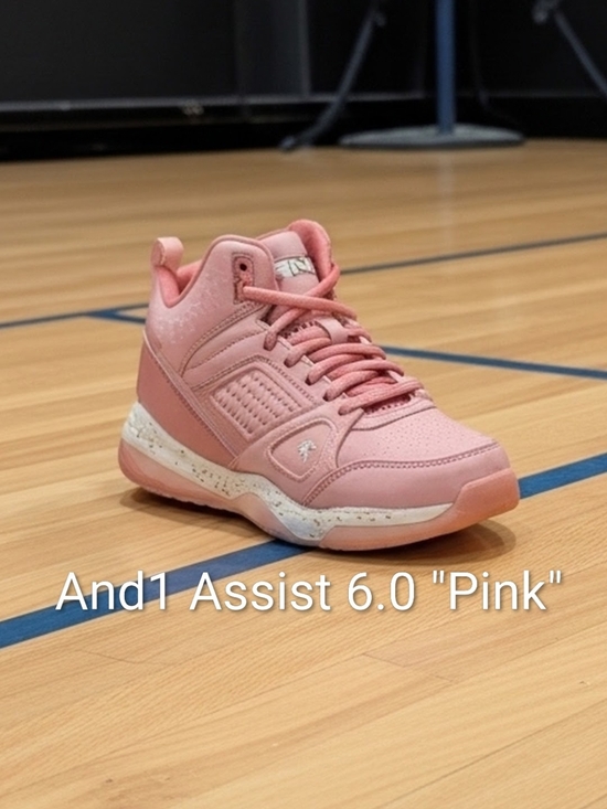 And1 Shoes - And1 Assist 6.0 Youth Athletic Sneakers in pink W6.5/M5 Brand New